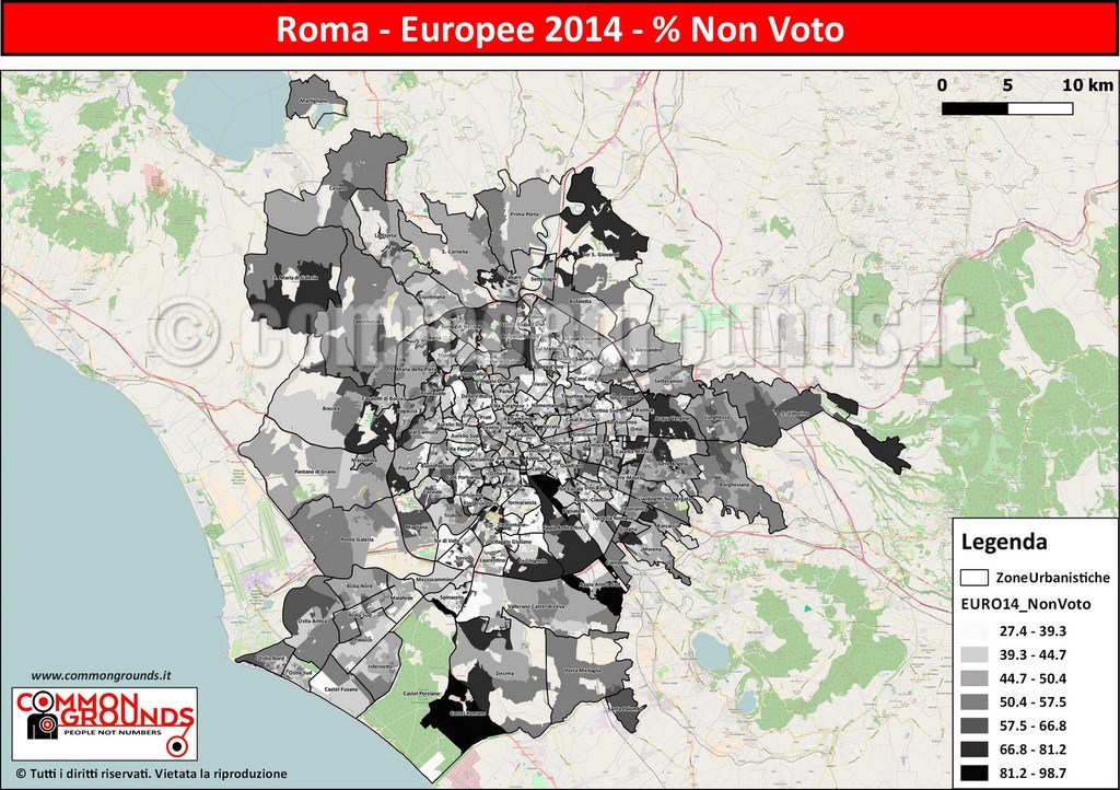 Europee 2014 % Non Voto