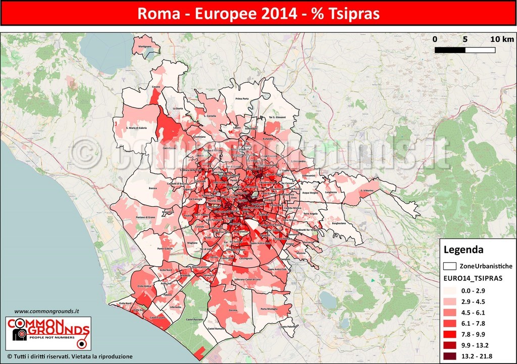 Europee 2014 % Tsipras