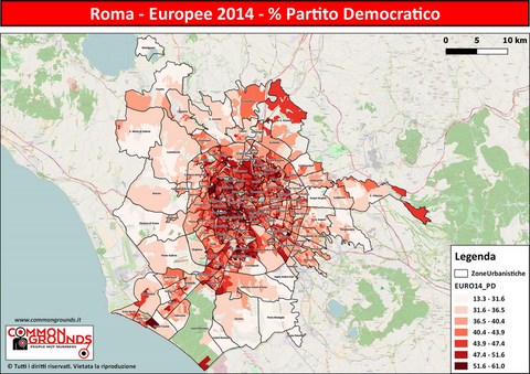 Europee 2014 % Partito Democratico