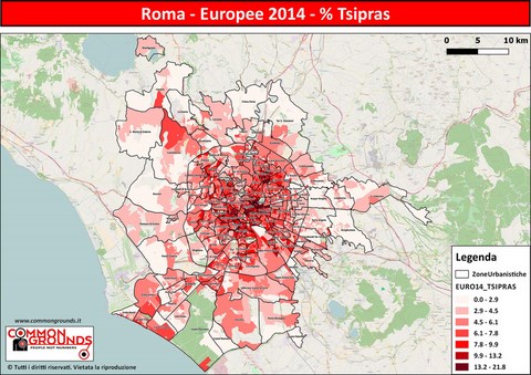 Europee 2014 % Tsipras
