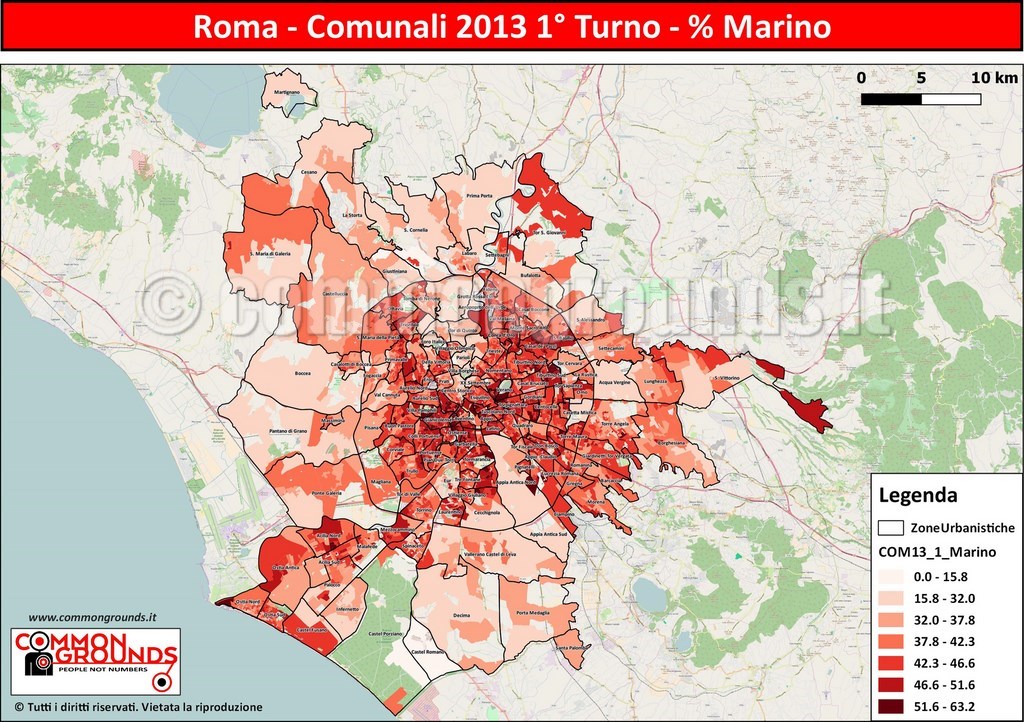 Comunali 2013 - 1°  Turno Marino