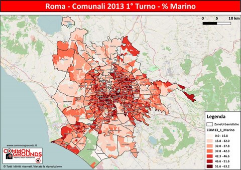 Comunali 2013 - 1°  Turno Marino